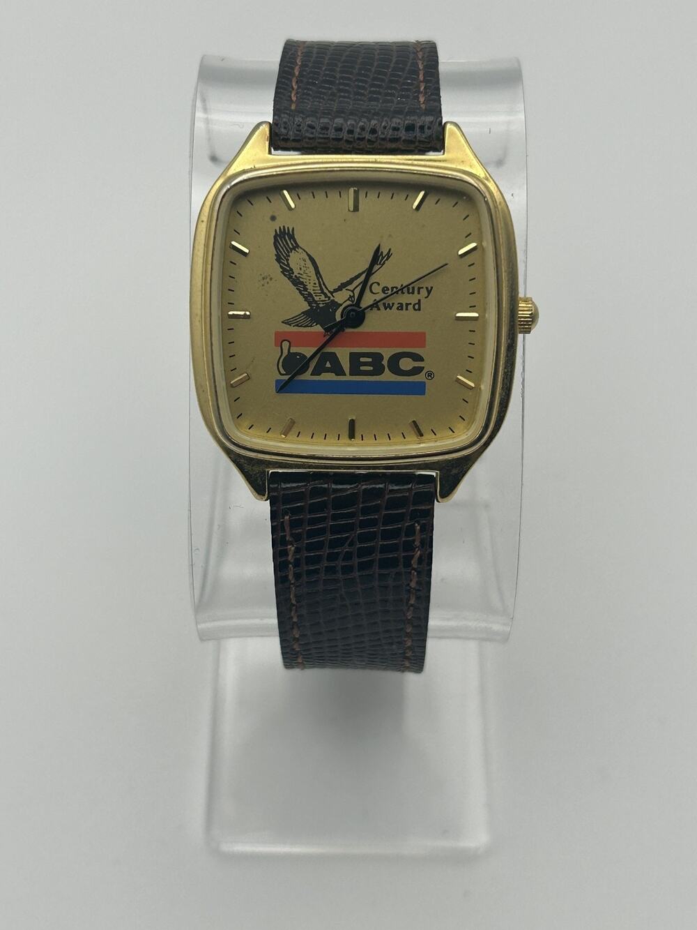 ABC American Bowling Congress Century Award Eagle Watch Vintage Quartz Runs